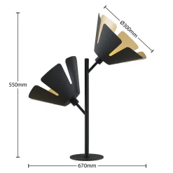 Lucande Jemmily bordlampe, 2 lyskilder