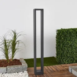 Lucande Jupp LED-vejlampe, 90 cm, antracit, metal, IP54
