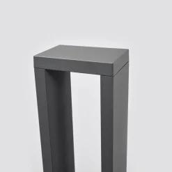 Lucande Jupp LED-vejlampe, sæt med 4, 60 cm, antracit, IP54