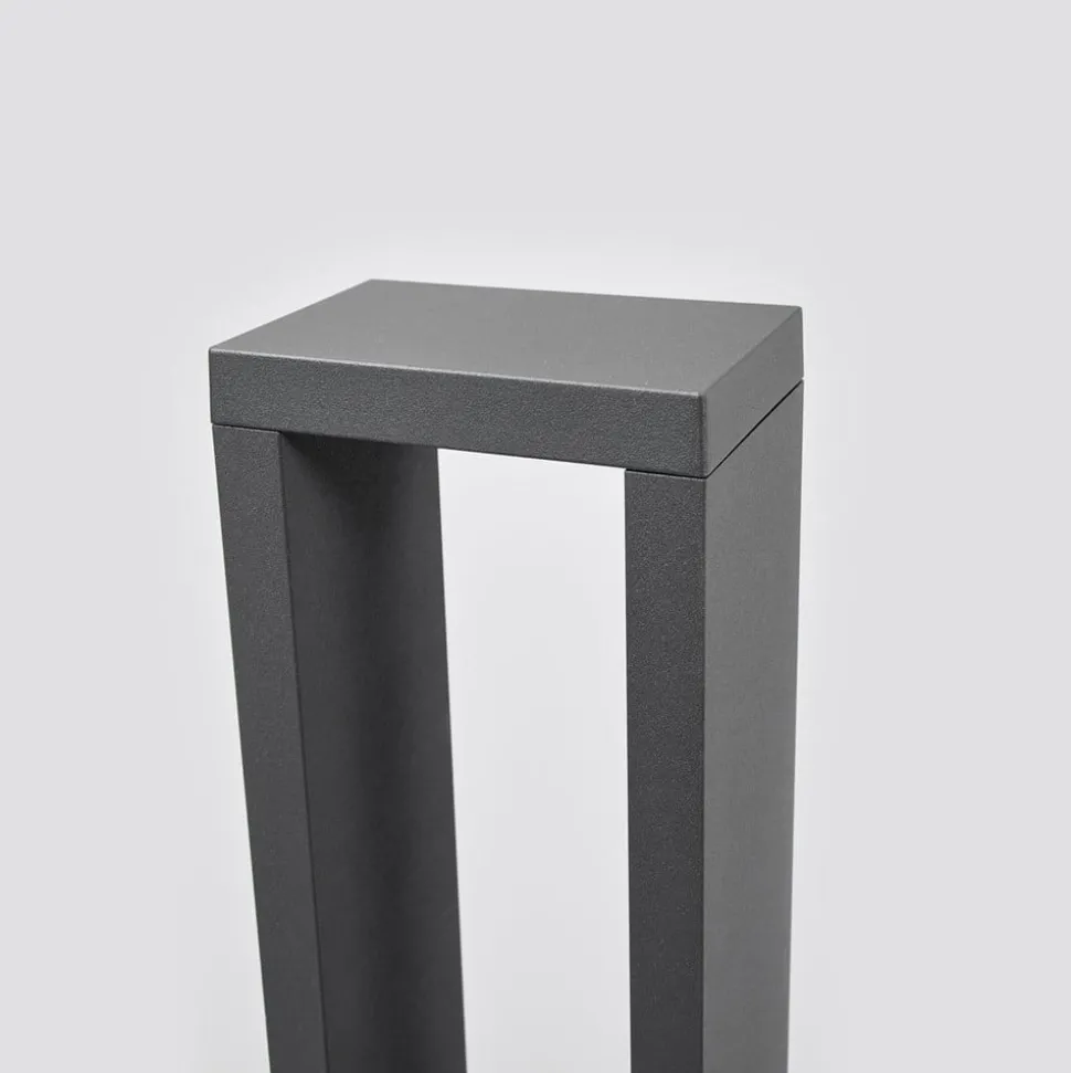 Lucande Jupp LED-vejlampe, sæt med 4, 60 cm, antracit, IP54