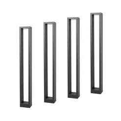 Lucande Jupp LED-vejlampe, sæt med 4, 90 cm, antracit, IP54