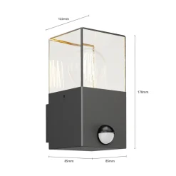Lucande Keke udendørs væglampe med sensor