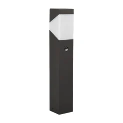 Lucande Kiran sokkellampe, 60 cm, sensor, grå, IP44, E27