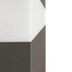 Lucande Kiran vejlampe, 100 cm, grå, metal, IP44, E27