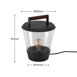 Lucande Larkyn bordlampe, udendørs dekoration