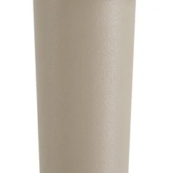 Lucande LED-batteridrevet lysestage Lea, vase, beige, 28 cm