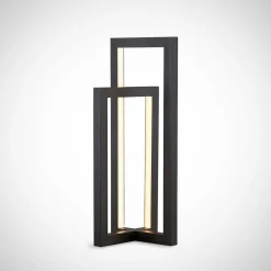 Lucande LED-bordlampe Hylda, højde 42 cm, sort, aluminium