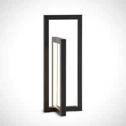 Lucande LED-bordlampe Hylda, højde 42 cm, sort, aluminium