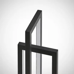 Lucande LED-bordlampe Hylda, højde 42 cm, sort, aluminium