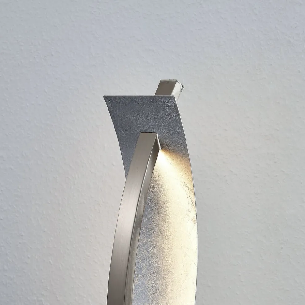 Lucande LED-bordlampe Marija, sølvfarvet, dæmpbar, 62 cm