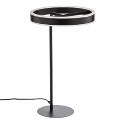 Lucande LED-bordlampe Yekta, sort, 59 cm, dæmpbar