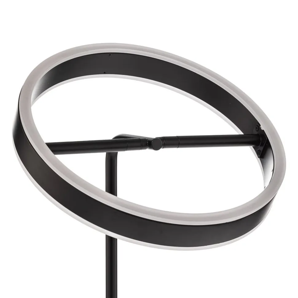 Lucande LED-bordlampe Yekta, sort, 59 cm, dæmpbar