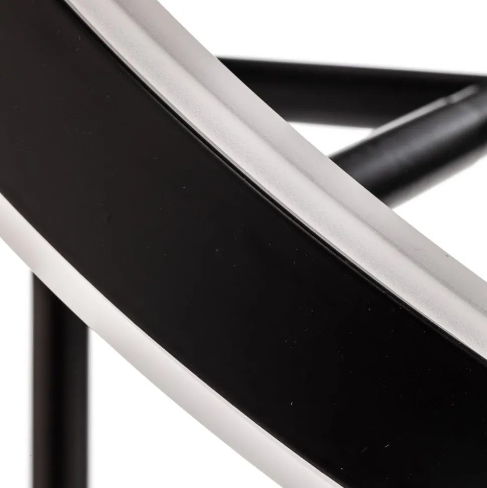 Lucande LED-bordlampe Yekta, sort, 59 cm, dæmpbar