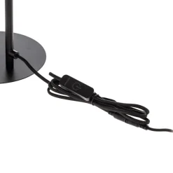 Lucande LED-bordlampe Yekta, sort, 59 cm, dæmpbar