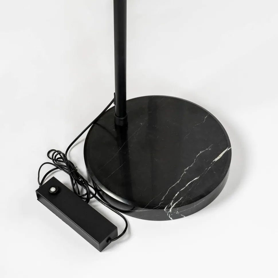 Lucande LED-buelampe Virvera, rund, sort, metal