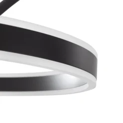Lucande LED buelampe Yekta, sort, 183 cm, dæmpbar