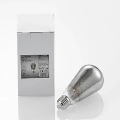 Lucande LED E27 ST64 4W 1.800K dæmpes, titan 5 stk