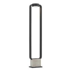 Lucande LED-gadelampe Belna, 100 cm, antracit, beton, IP65