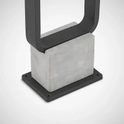 Lucande LED-gadelampe Belna, 100 cm, antracit, beton, IP65