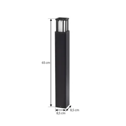 Lucande LED-gadelampe Dakil, sort, aluminium