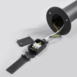 Lucande LED-gadelampe Fenia, 100 cm, antracit, IP65