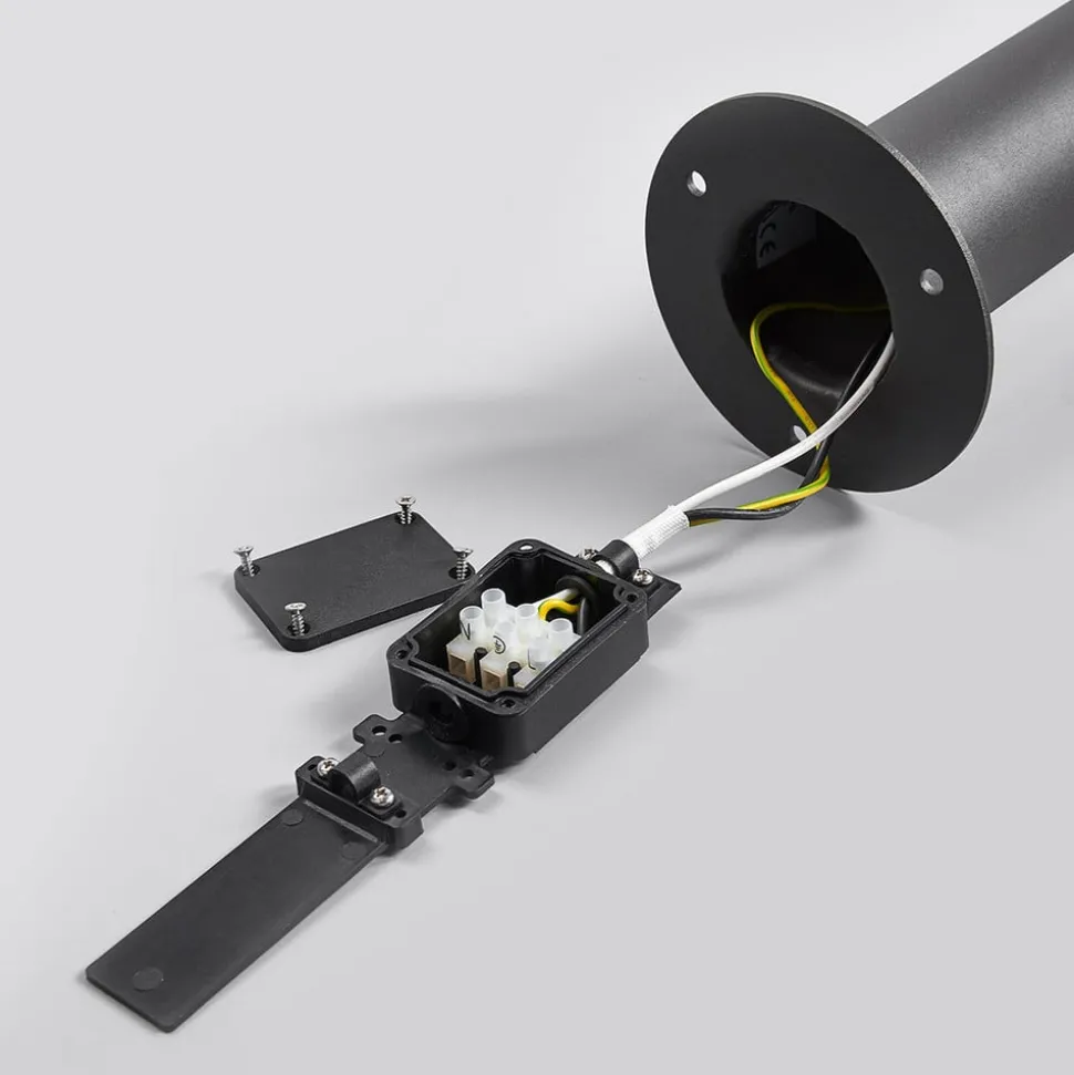 Lucande LED-gadelampe Fenia, 100 cm, antracit, IP65