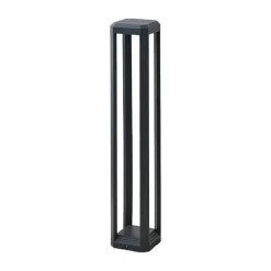 Lucande LED-gadelampe Fery, antracit, metal, 80 cm, IP65