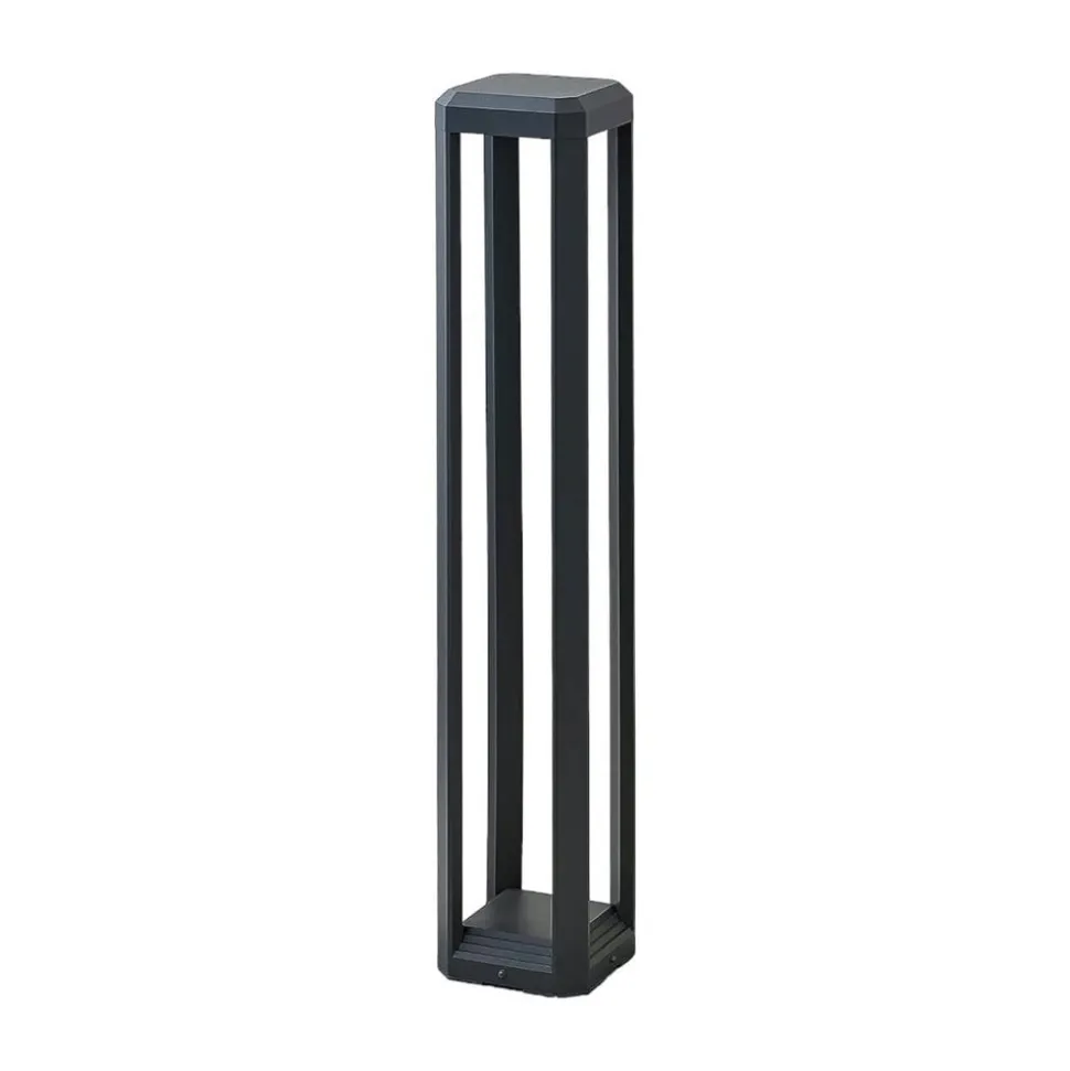 Lucande LED-gadelampe Fery, antracit, metal, 80 cm, IP65
