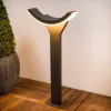 Lucande LED-gadelampe Halv, 60 cm, antracit, metal, IP54