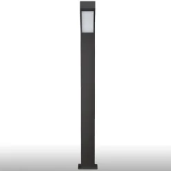 Lucande LED-gadelampe Lennik, 100 cm, antracit, metal