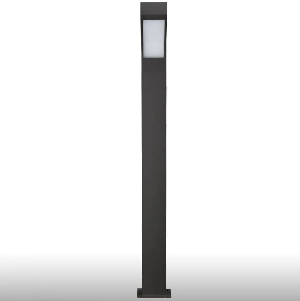 Lucande LED-gadelampe Lennik, 100 cm, antracit, metal