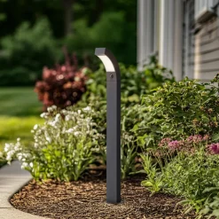 Lucande LED-gadelampe Lennik, sensor, 100 cm, antracit