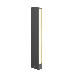 Lucande LED-gadelampe Lirka, 2 lyskilder, grå, metal, 60 cm