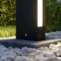 Lucande LED-gadelampe Lirka, 2 lyskilder, grå, metal, 60 cm