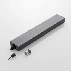 Lucande LED-gadelampe Lirka, mørkegrå, metal, 60 cm
