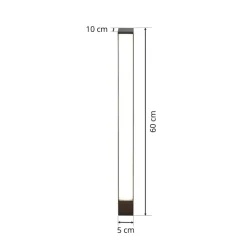 Lucande LED-gadelampe Lirka, mørkegrå, metal, 60 cm