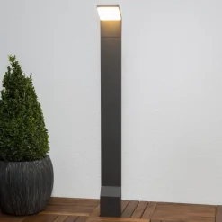 Lucande LED-gadelampe Nevio, antracit, metal, 100 cm