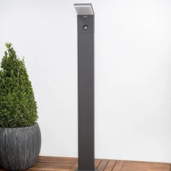 Lucande LED-gadelampe Nevio, sensor, 100 cm, antracit