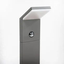 Lucande LED-gadelampe Nevio, sensor, 100 cm, antracit