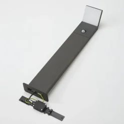 Lucande LED-gadelampe Nevio, sensor, 60 cm, antracit