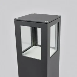 Lucande LED-gadelampe Nicola, 65 cm, antracit, P54