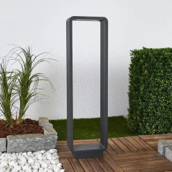 Lucande LED-gadelampe Ninon, 80 cm, antracit, metal