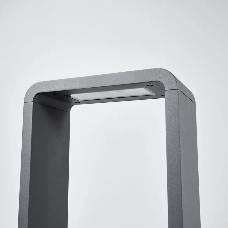 Lucande LED-gadelampe Ninon, 80 cm, antracit, metal