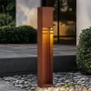 Lucande LED-gadelampe Oxido, rustfarvet, cortenstål