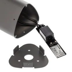 Lucande LED-gadelampe Pirron, 80 cm, trekantet, IP54