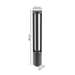 Lucande LED-gadelampe Pirron, 80 cm, trekantet, IP54