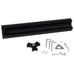 Lucande LED-gadelampe Raiku, sort, aluminium, 65 cm