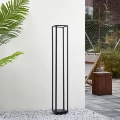Lucande LED-gadelampe Thorvid, højde 120 cm, sort