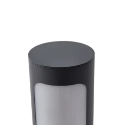 Lucande LED-gadelampe Tuberia, antracit, metal, 80 cm