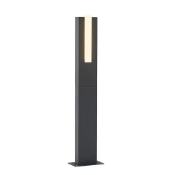 Lucande LED-gadelampe Virgalia, 65 cm, IP65, antracit